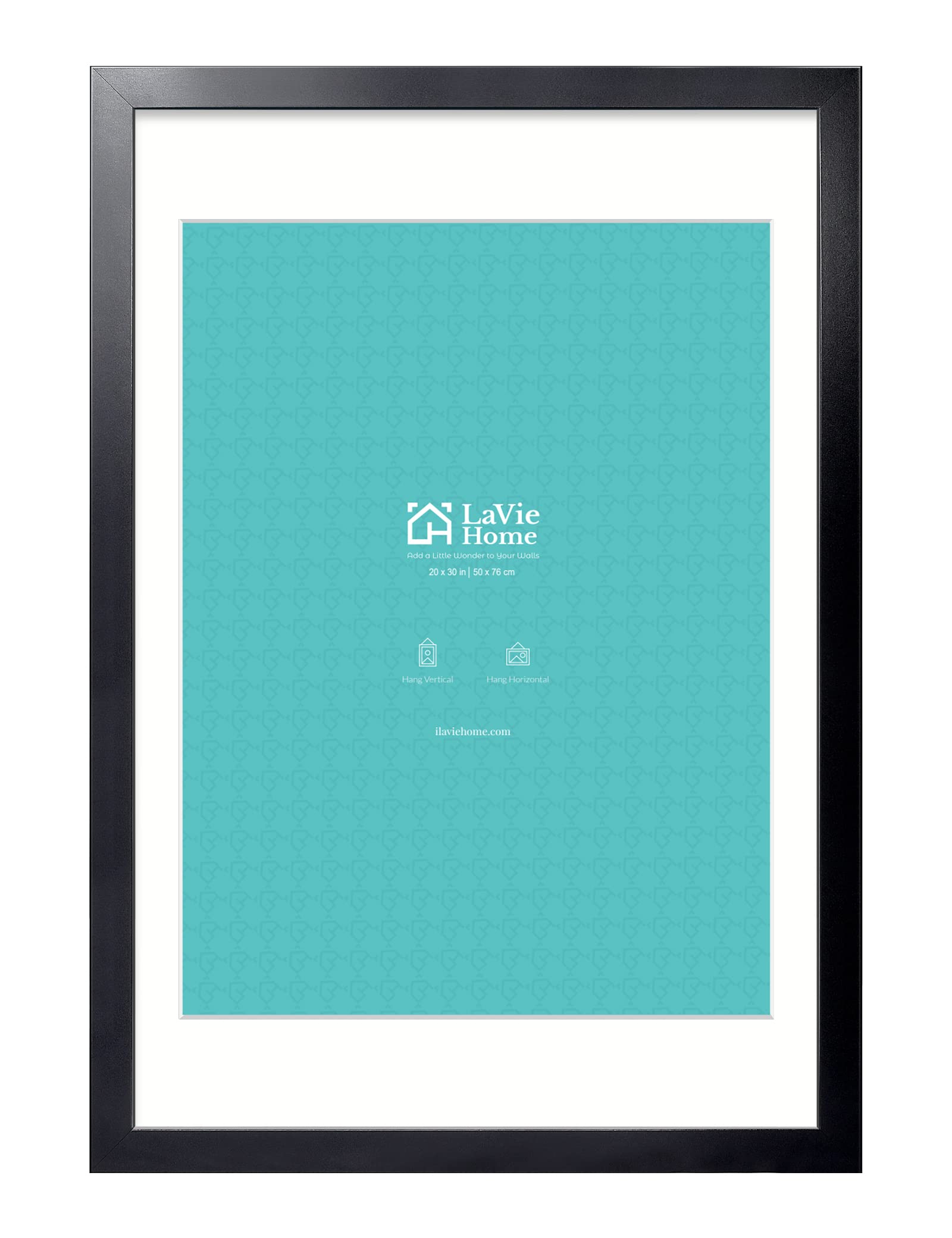 LaVie Home 20x30 black poster frame with plexiglass for clear poster display.