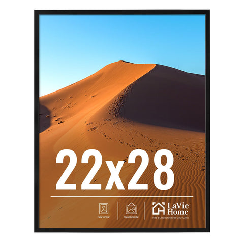 LaVie Home 22x28 frame front view in black for wall display