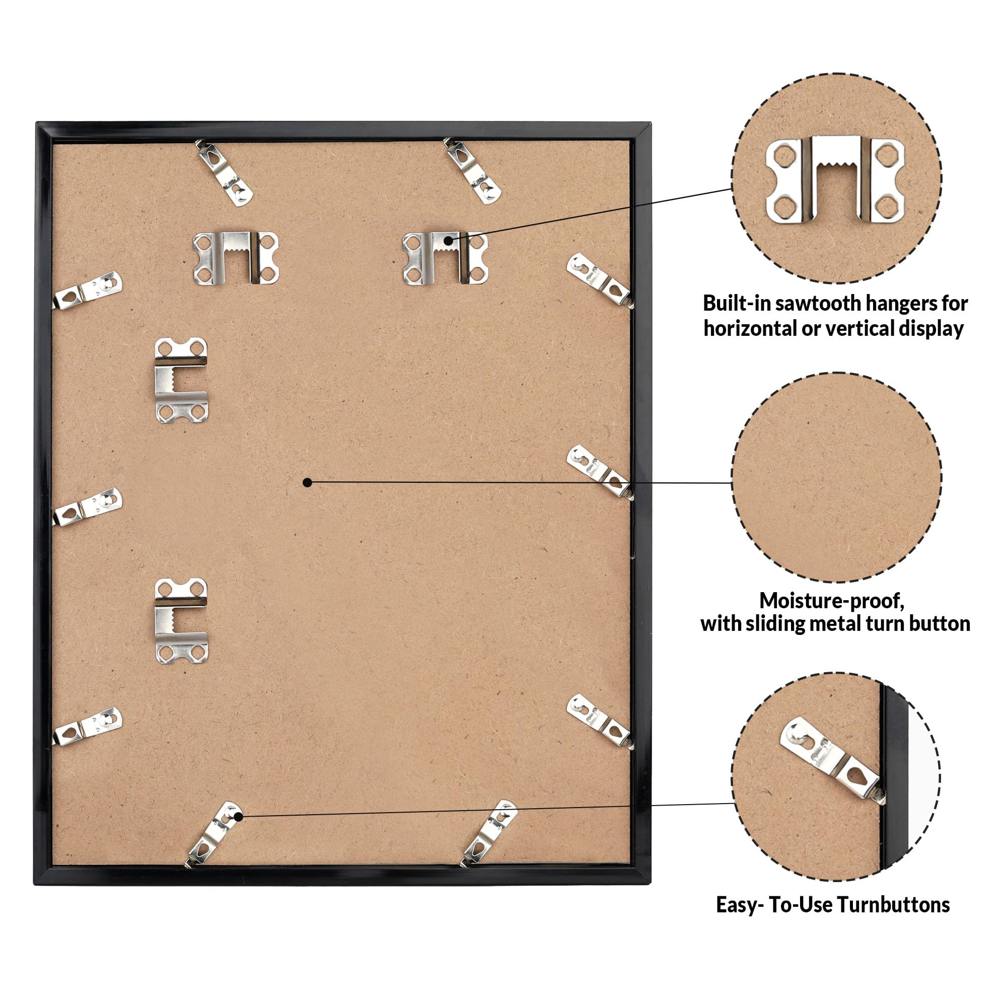 LaVie Home 22x30 frame highlights safety with high-definition plexiglass instead of traditional glass.