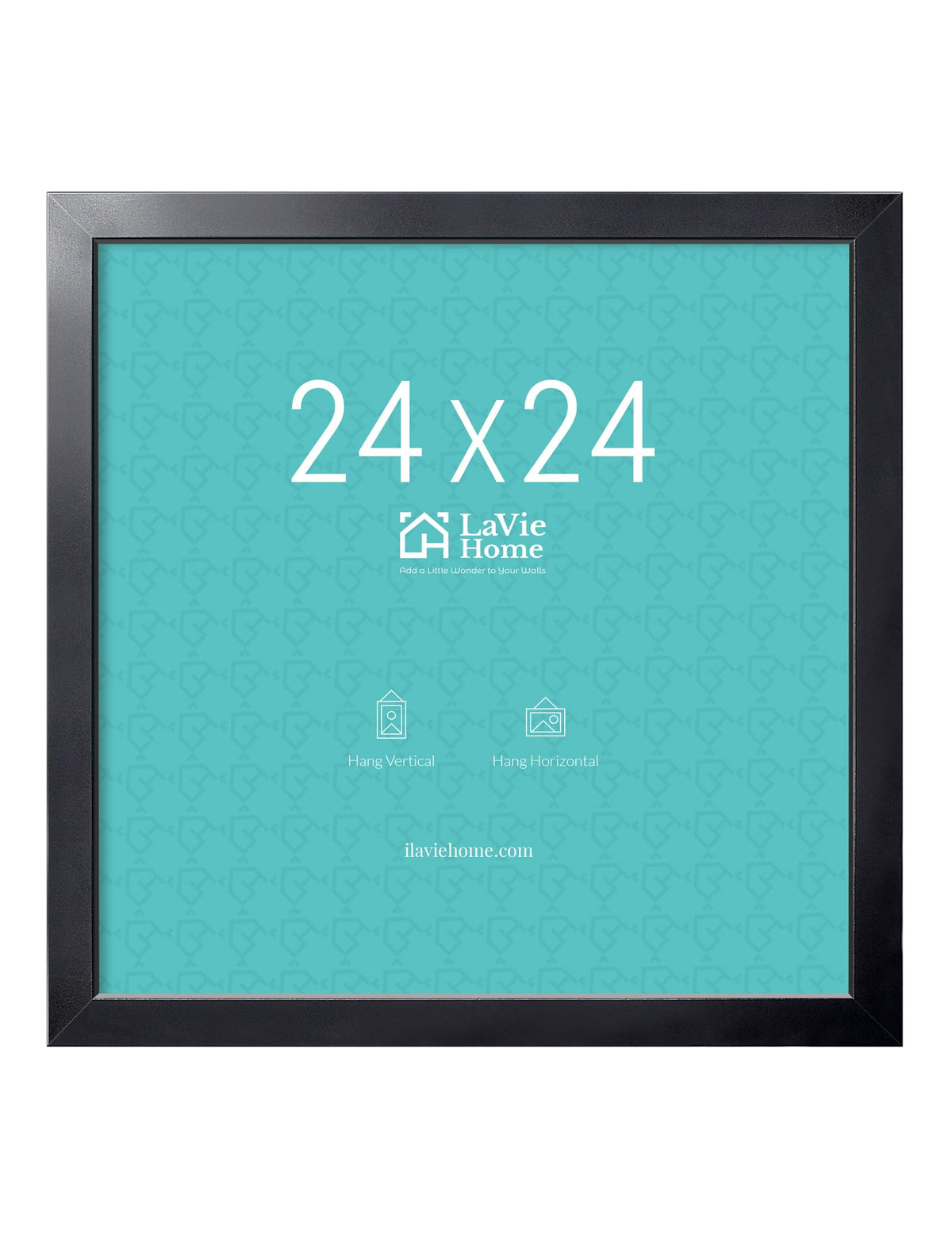 LaVie Home 24x24 poster frame with black finish for gallery-ready walls.