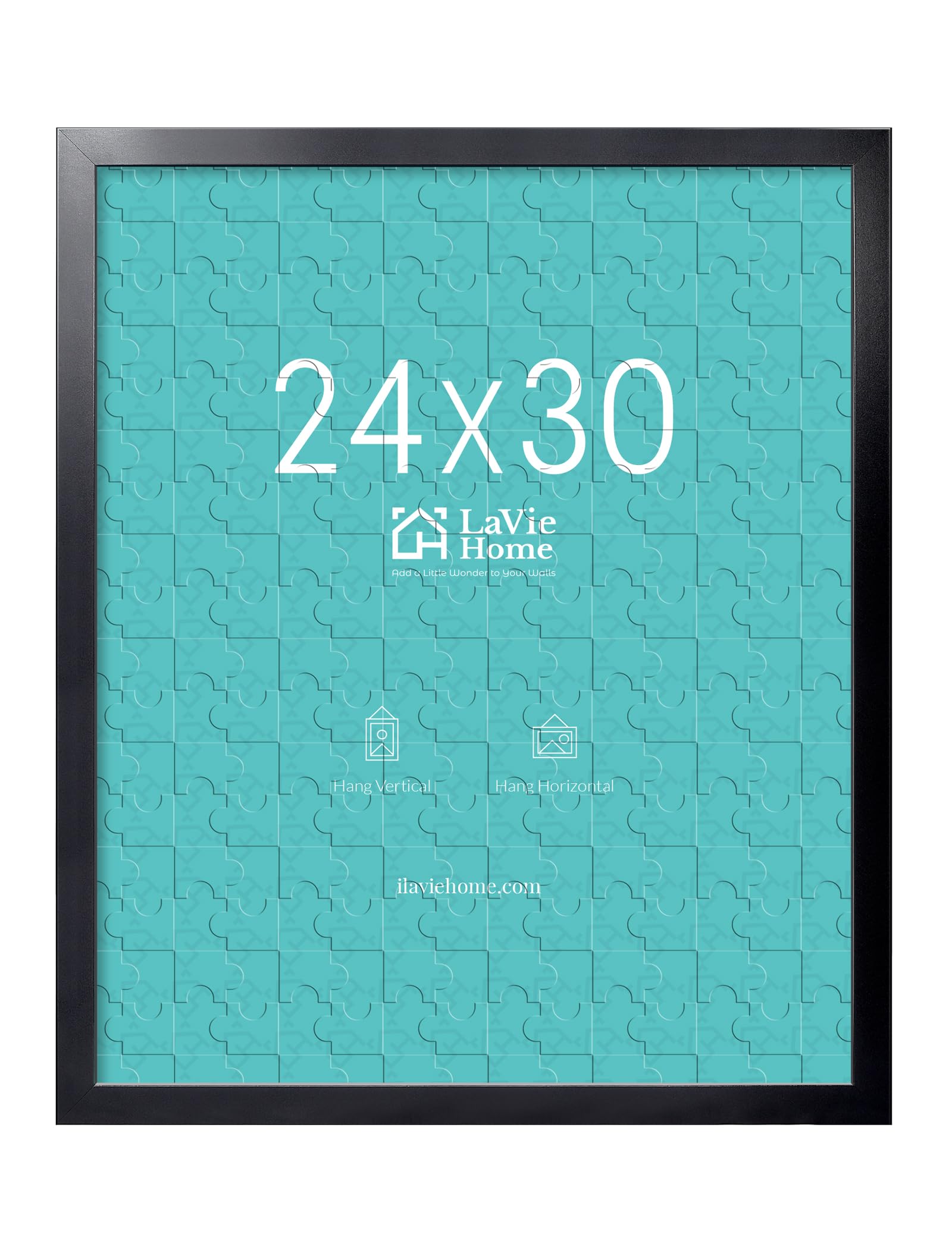 LaVie Home 24x30 picture frame black front view for gallery-style wall displays
