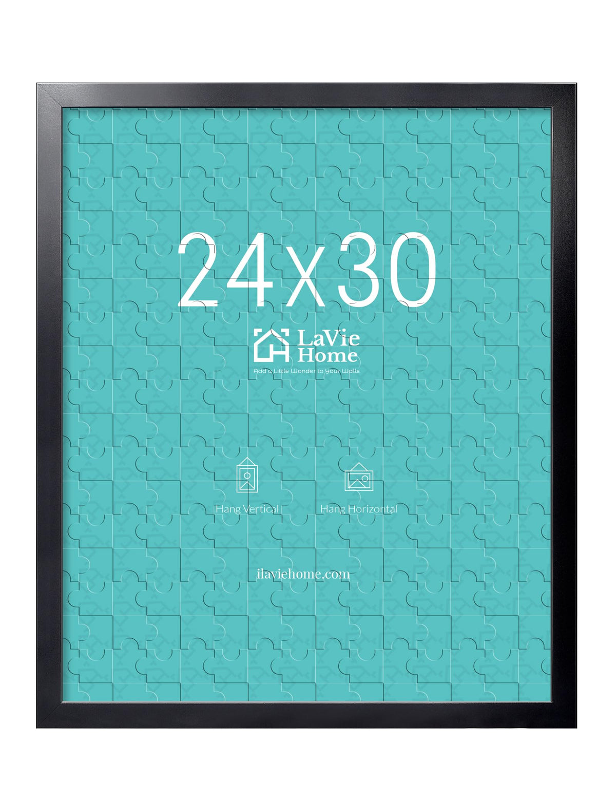 LaVie Home 24x30 picture frame black front view for gallery-style wall displays