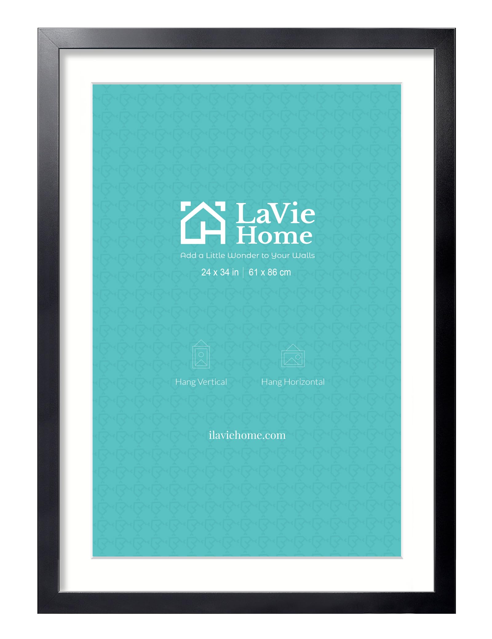 LaVie Home 24x34 black poster frame front view for durable wall display