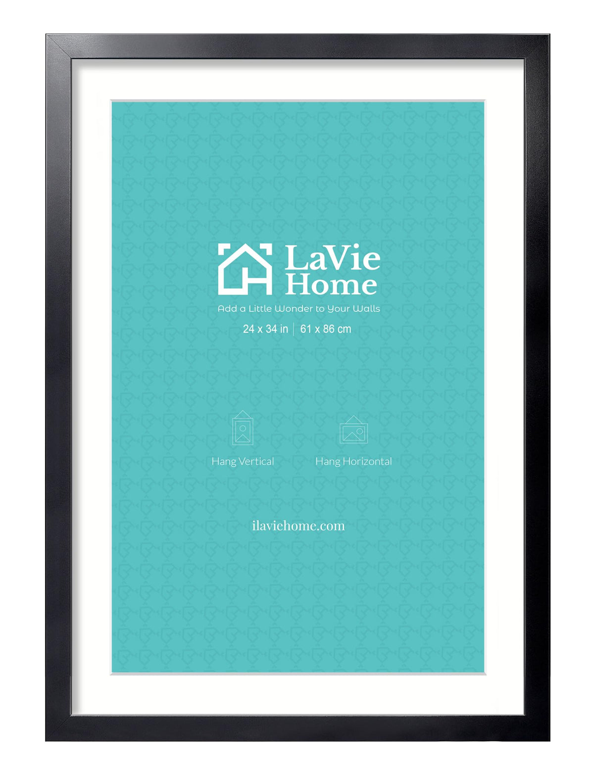 LaVie Home 24x34 black poster frame front view for durable wall display