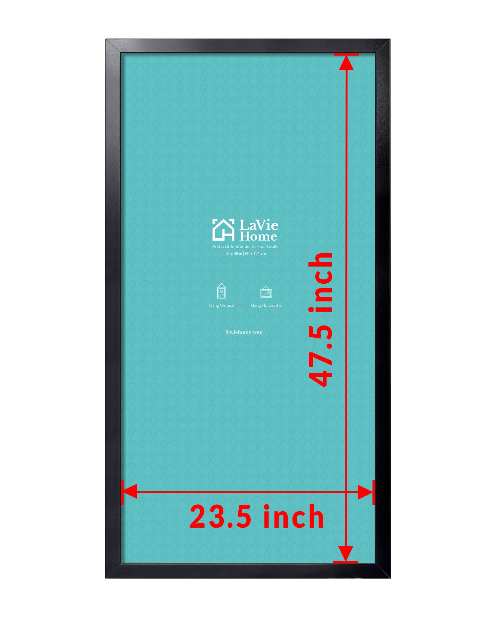 LaVie Home frame back view shows portrait or landscape hanging options.
