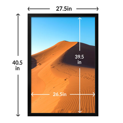 LaVie Home 27x40 frame back with rotating button for easy hanging