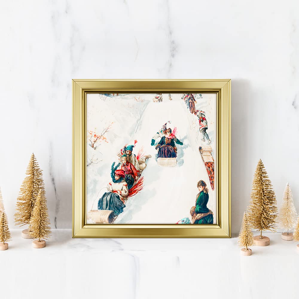 LaVie Home 4x4 gold frame 12-pack offers versatile wall gallery layouts.