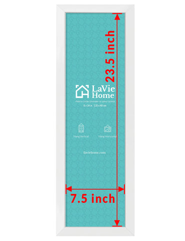 LaVie Home 8x24 white frame side view showing depth and molding