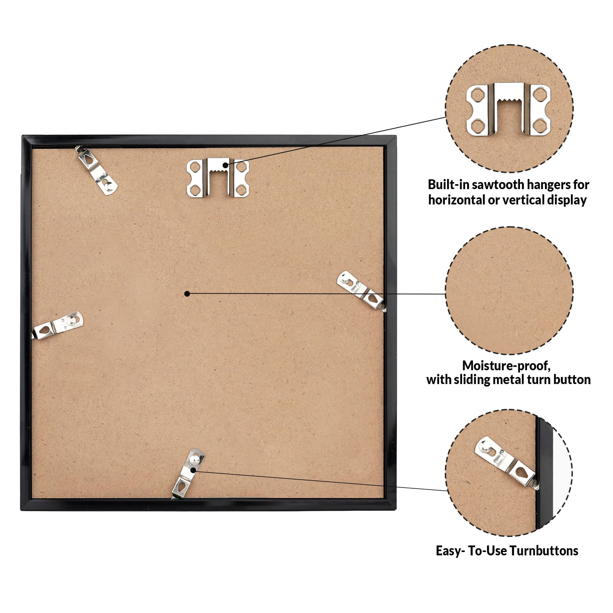 LaVie Home Classic Collection frame complements any room with a timeless black silhouette.