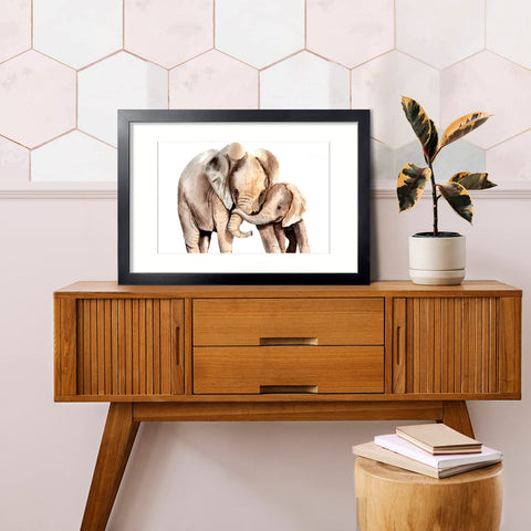 LaVie Home easy-hang hardware supports portrait or landscape mounting.