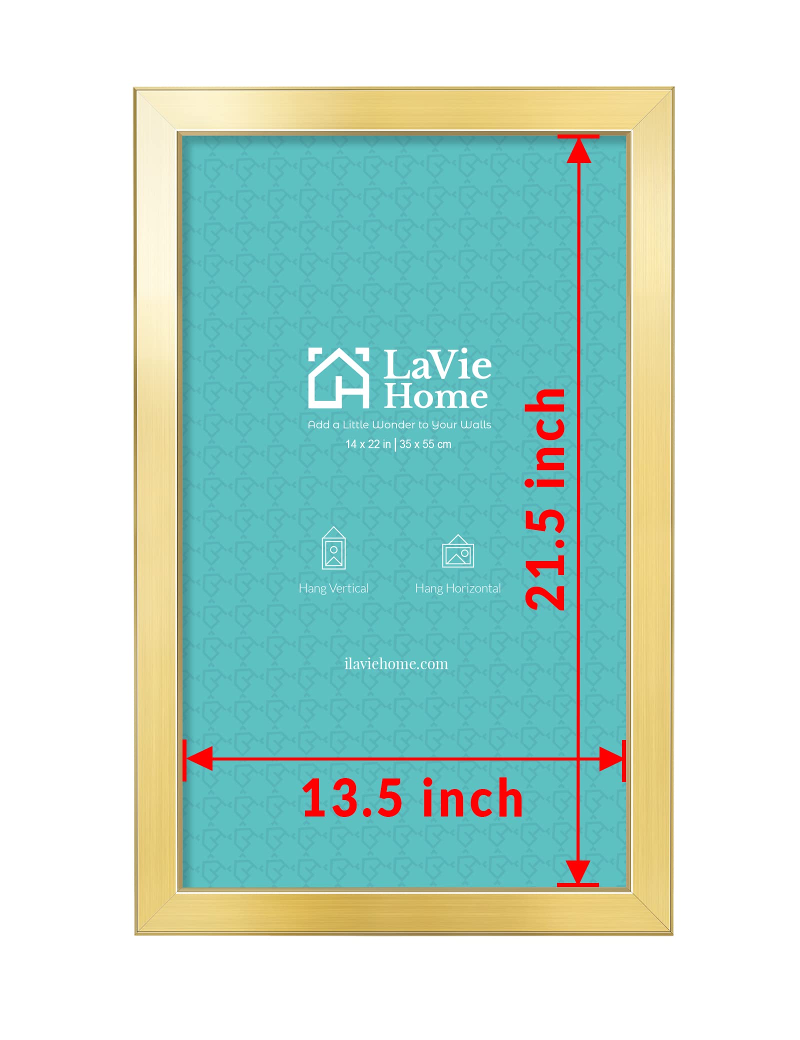 LaVie Home frame front features clear plexiglass for crisp viewing.