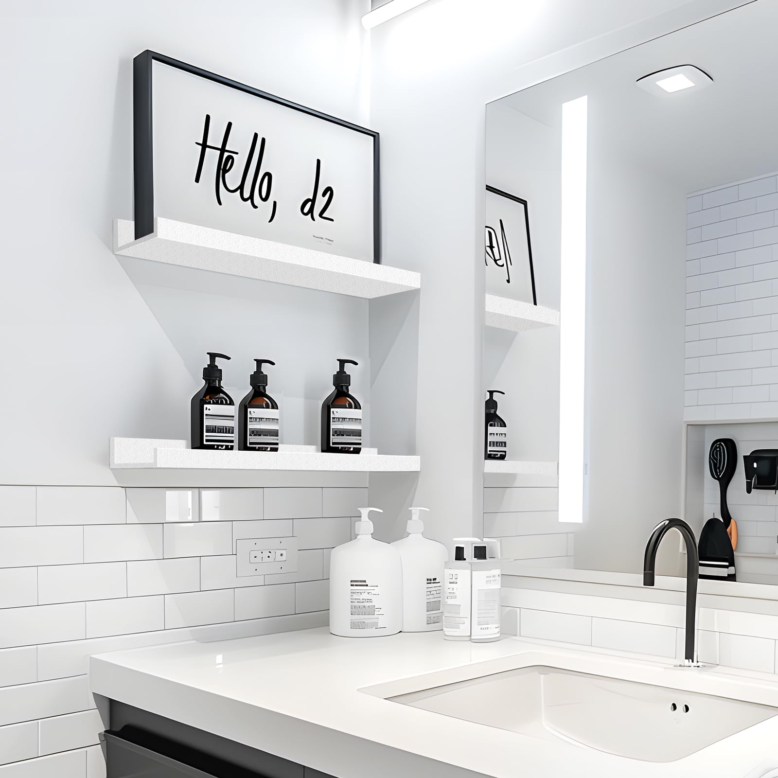 LaVie Home kitchen storage shelves showcased for spices and jars