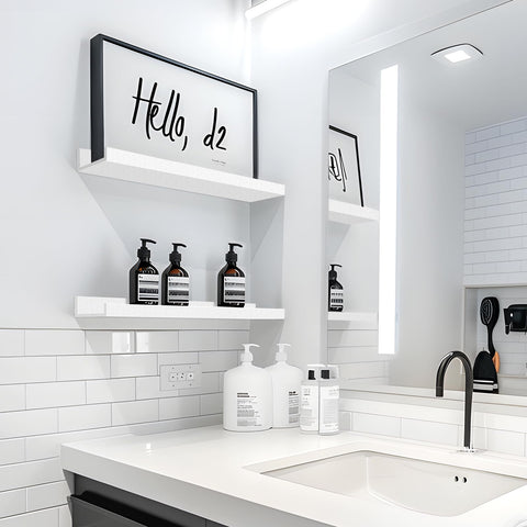 LaVie Home kitchen storage shelves showcased for spices and jars