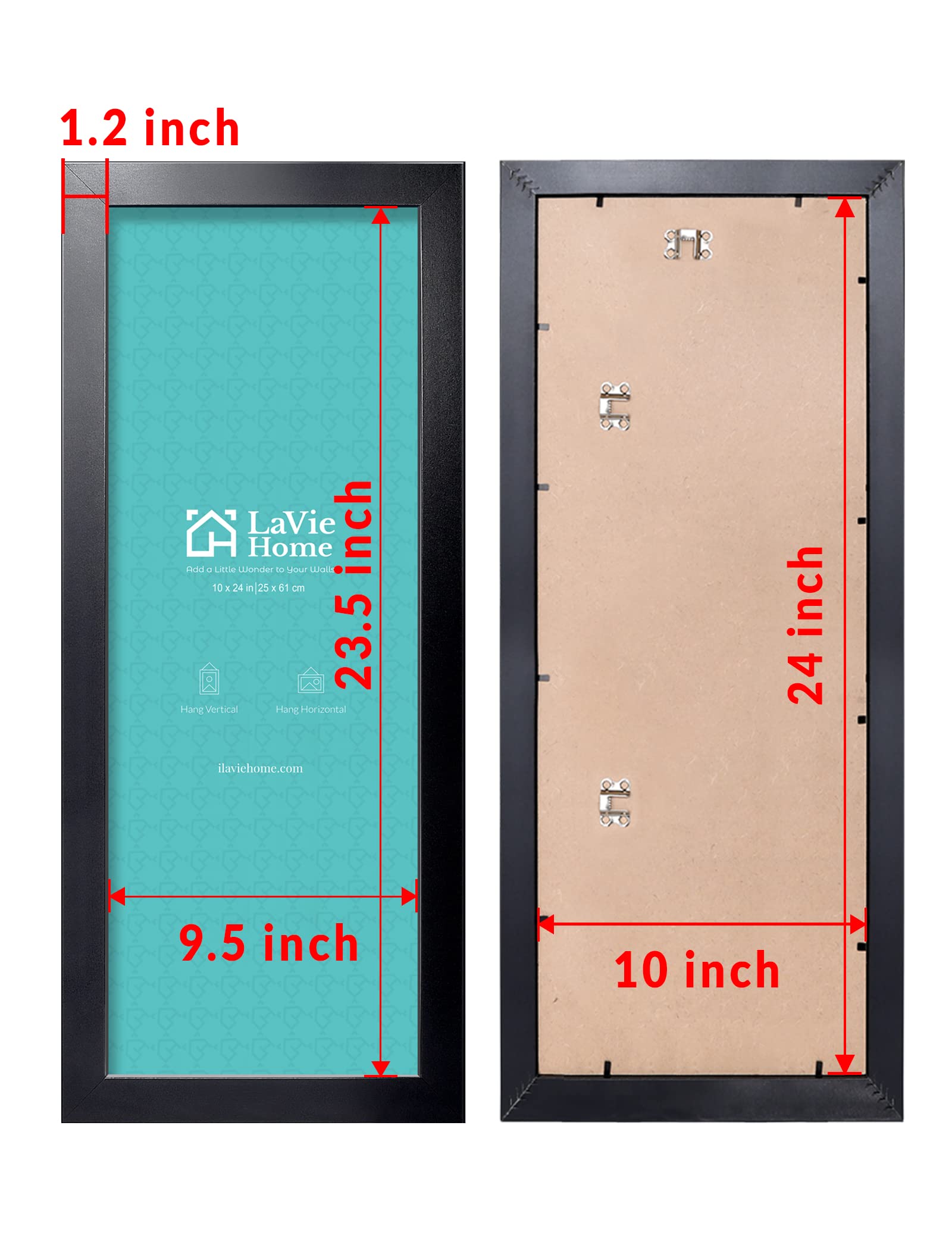 LaVie Home plexiglass closeup, showing clear protection for posters and photos.