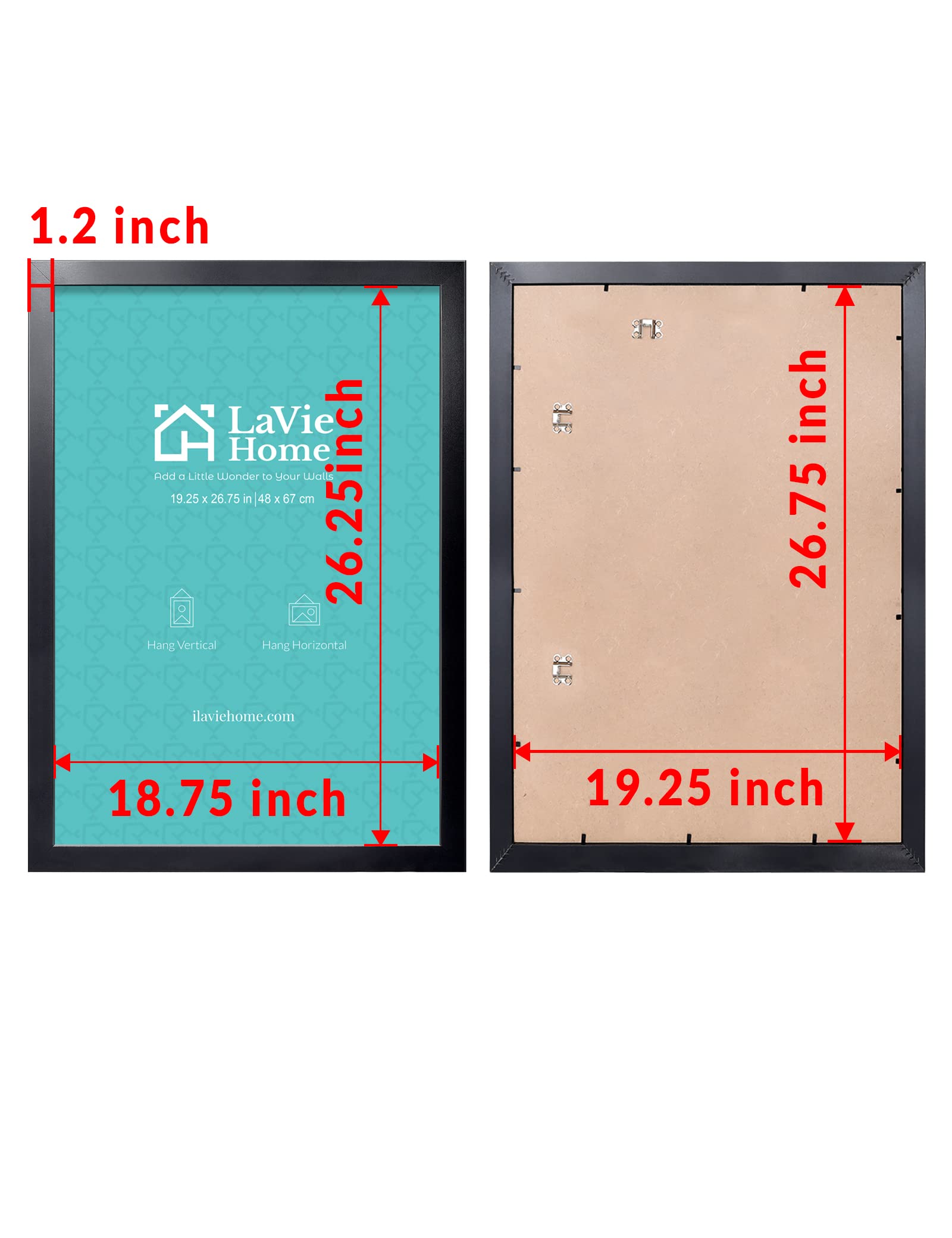 LaVie Home picture frame with poster inside for vibrant wall displays.