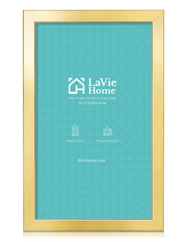 LaVie Home 14x22 gold poster frame showcases memories with durable HD plexiglass.