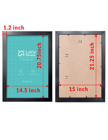 LaVie Home puzzle frame back detail highlighting secure poster backing.