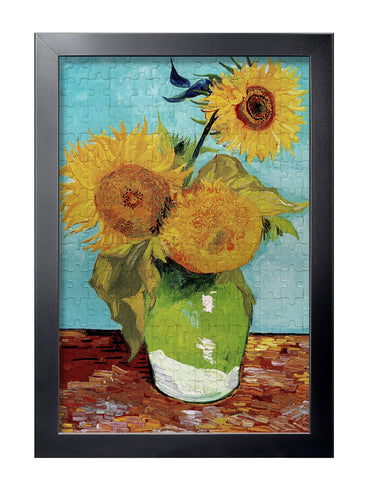 LaVie Home puzzle frame closeup showing plexiglass clarity and sturdy molding.
