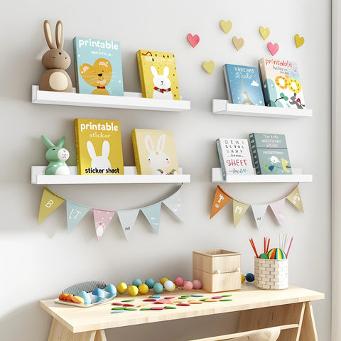 LaVie Home white MDF shelves offer durable storage with a clean modern look