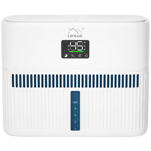 LAVIEAIR humidifier with top-fill design for easy refilling in a bedroom