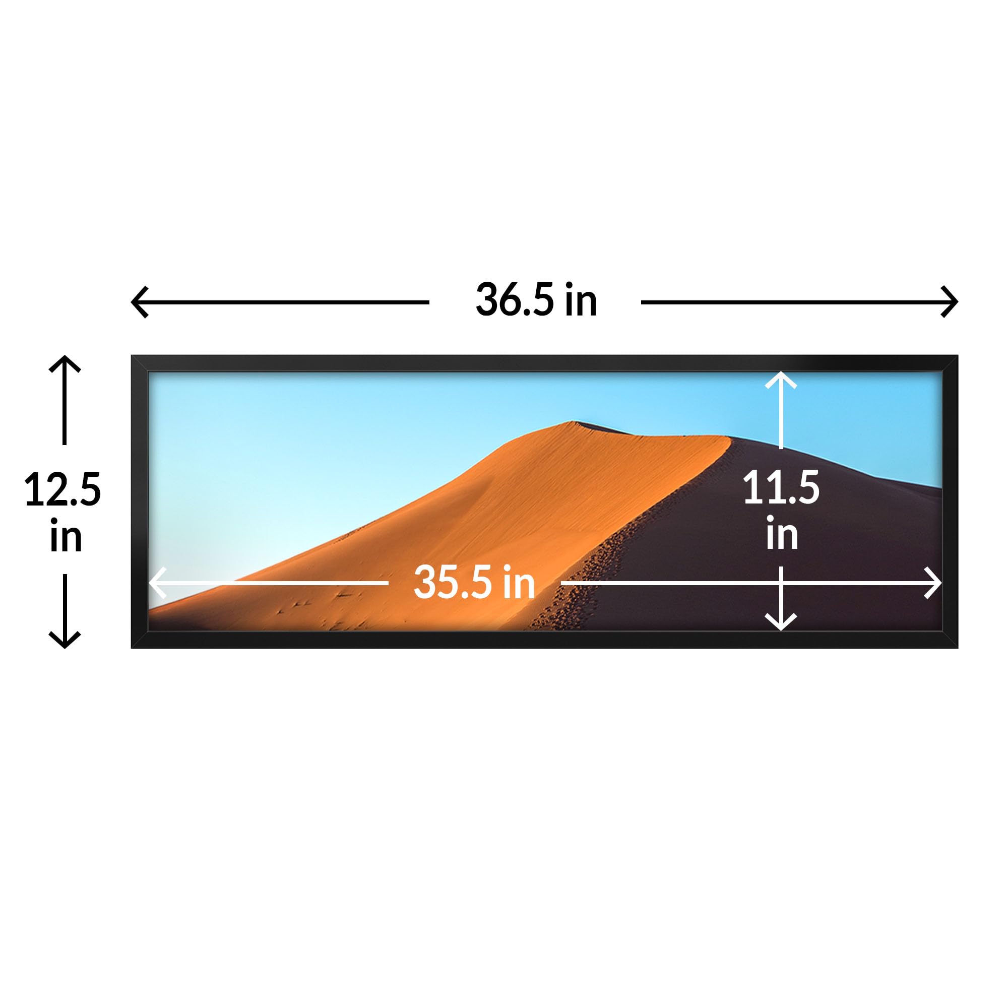 LaVie Home 12x36 frame close-up shows HD plexiglass clarity