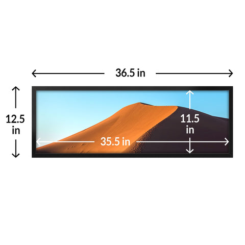 LaVie Home 12x36 frame close-up shows HD plexiglass clarity