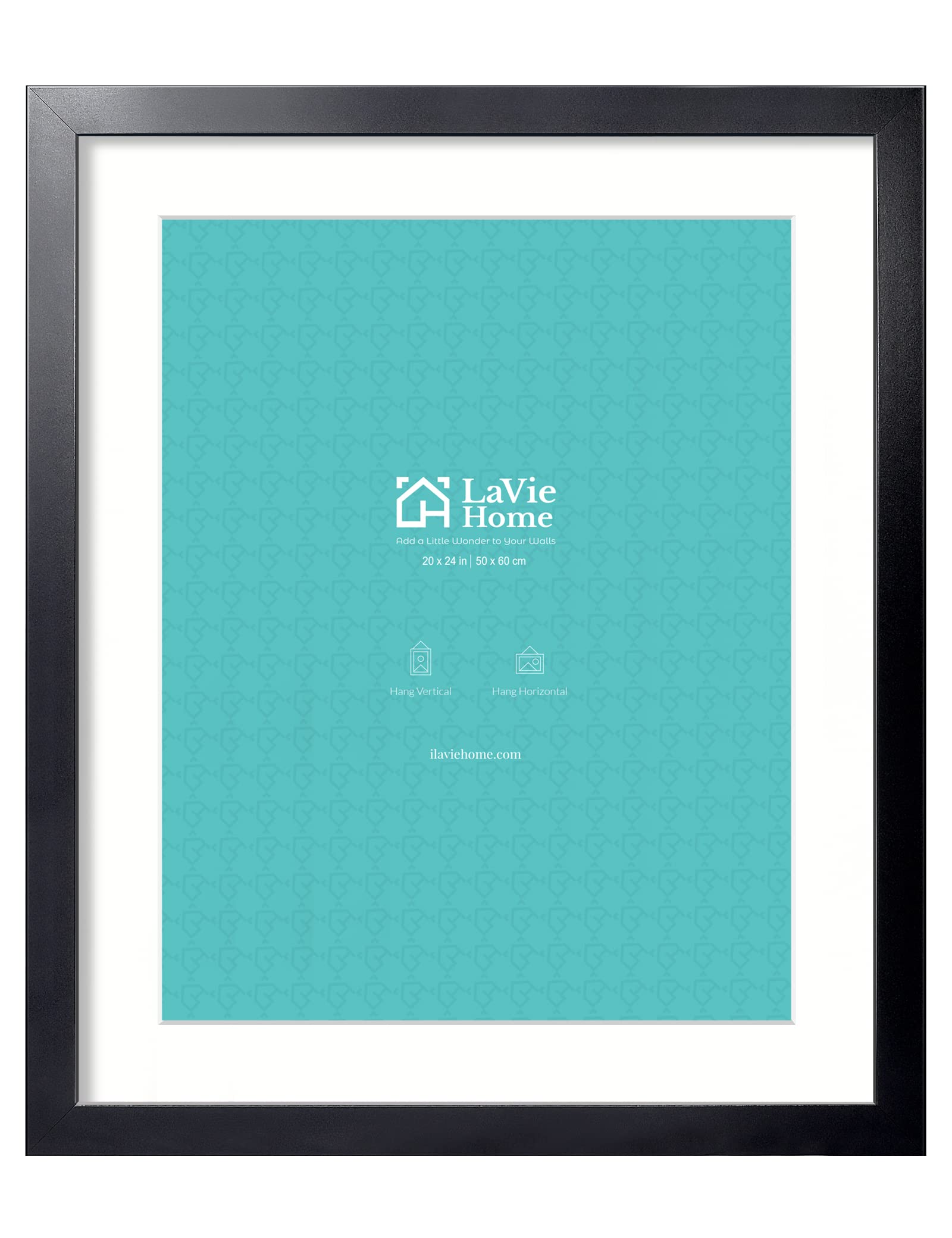 LaVie Home 20x24 frame front view in black for chic wall decor.