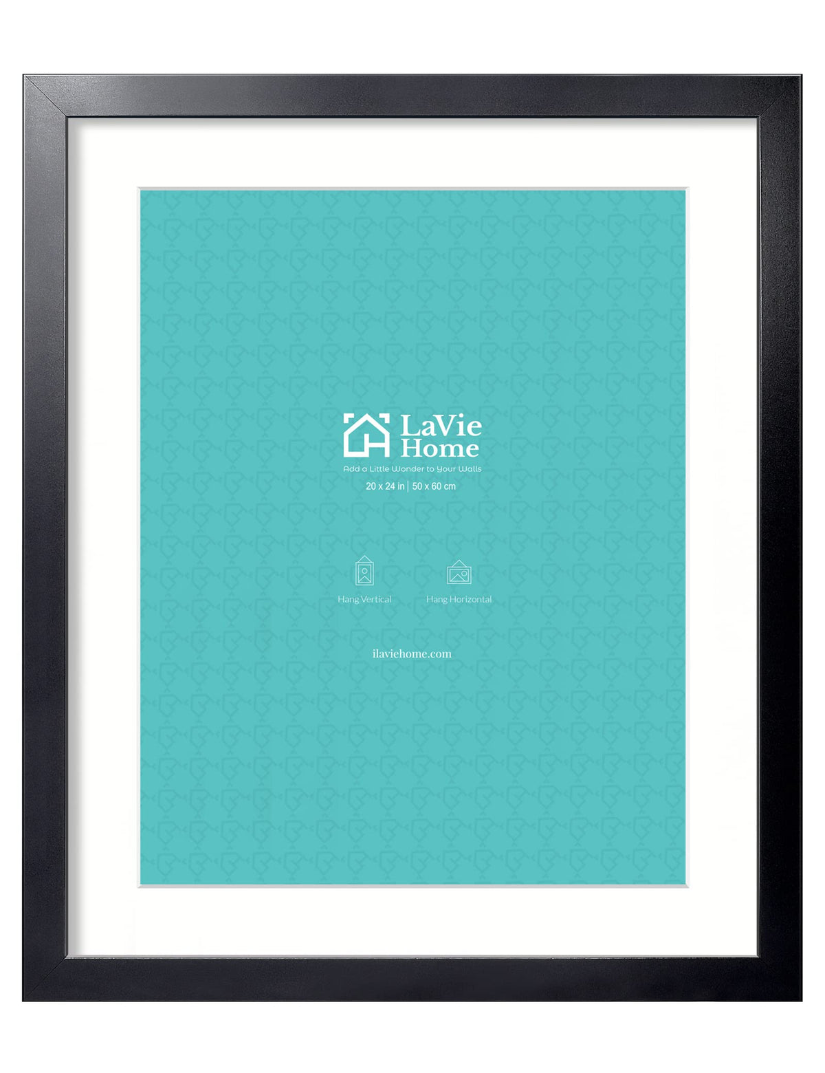 LaVie Home 20x24 frame front view in black for chic wall decor.