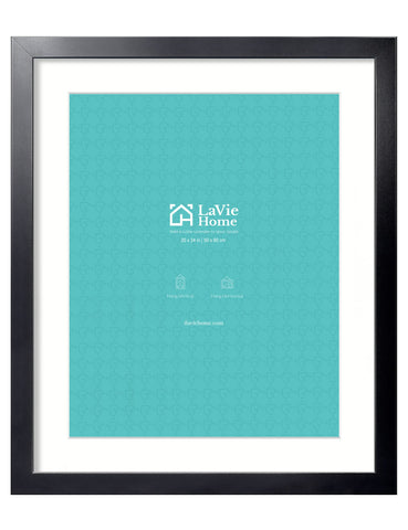 LaVie Home 20x24 frame front view in black for chic wall decor.
