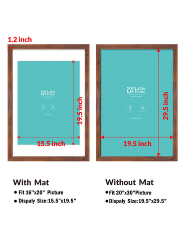 LaVie Home 20x30 brown backboard close-up with plexiglass edge.