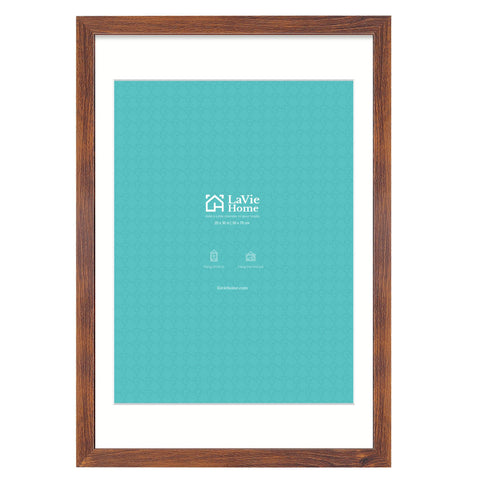 LaVie Home 20x30 brown poster frame front view with sturdy MDF molding for wall decor.