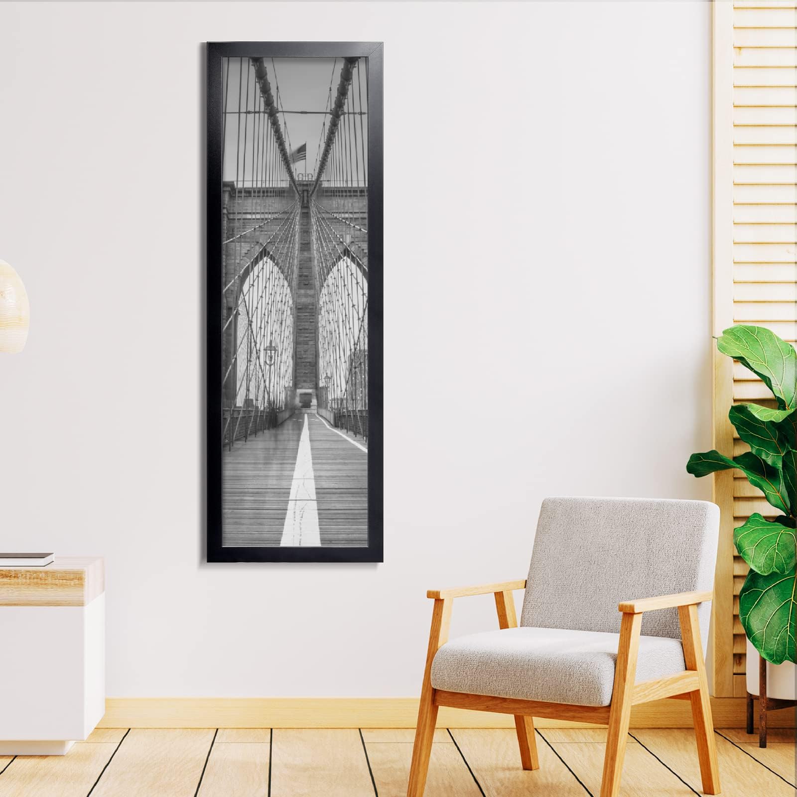 LaVie Home sturdy black frame complements contemporary workspaces