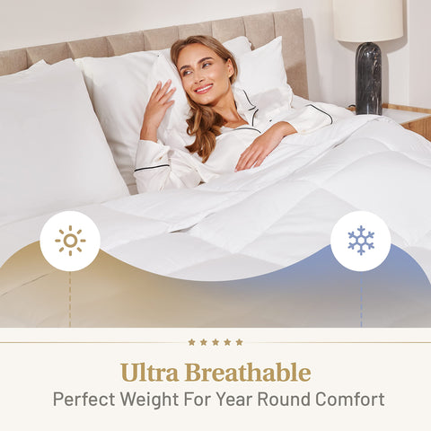 Lavish Comforts duvet corner loops shown for easy attachment and position