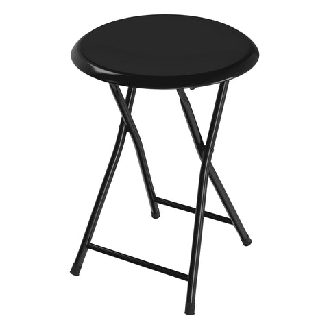 Lavish Home folding stool open 18-inch profile with padded seat for extra seating
