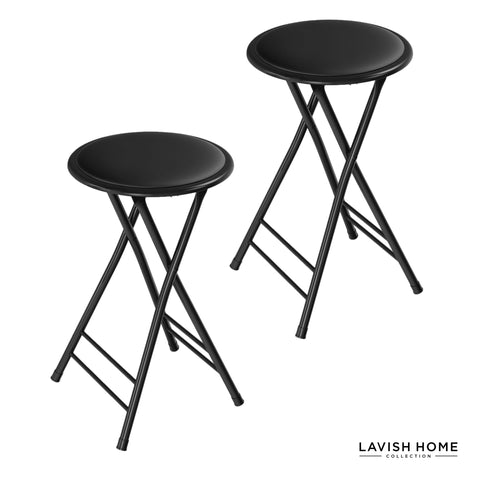 Lavish Home stool demonstrating 225-pound capacity for family use.