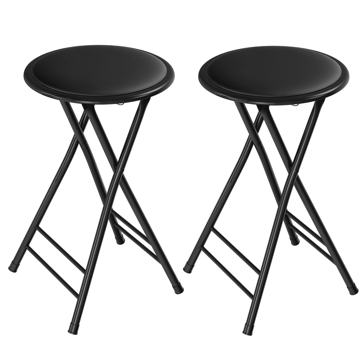 Lavish Home folding stool open for 24-inch seating at the counter.