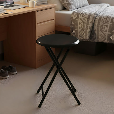 Lavish Home folding stool folded flat for compact storage