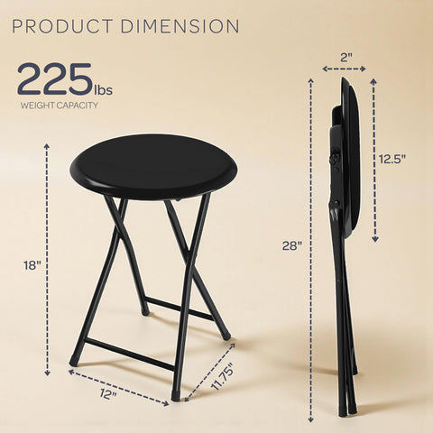 Lavish Home cushioned stool close-up showing thick PVC cushion