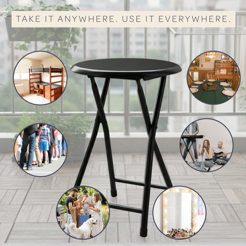 Lavish Home compact stool suitable for small dorms and apartments