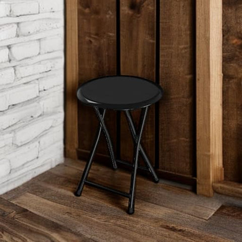 Lavish Home stool at kitchen island demonstrates portable seating