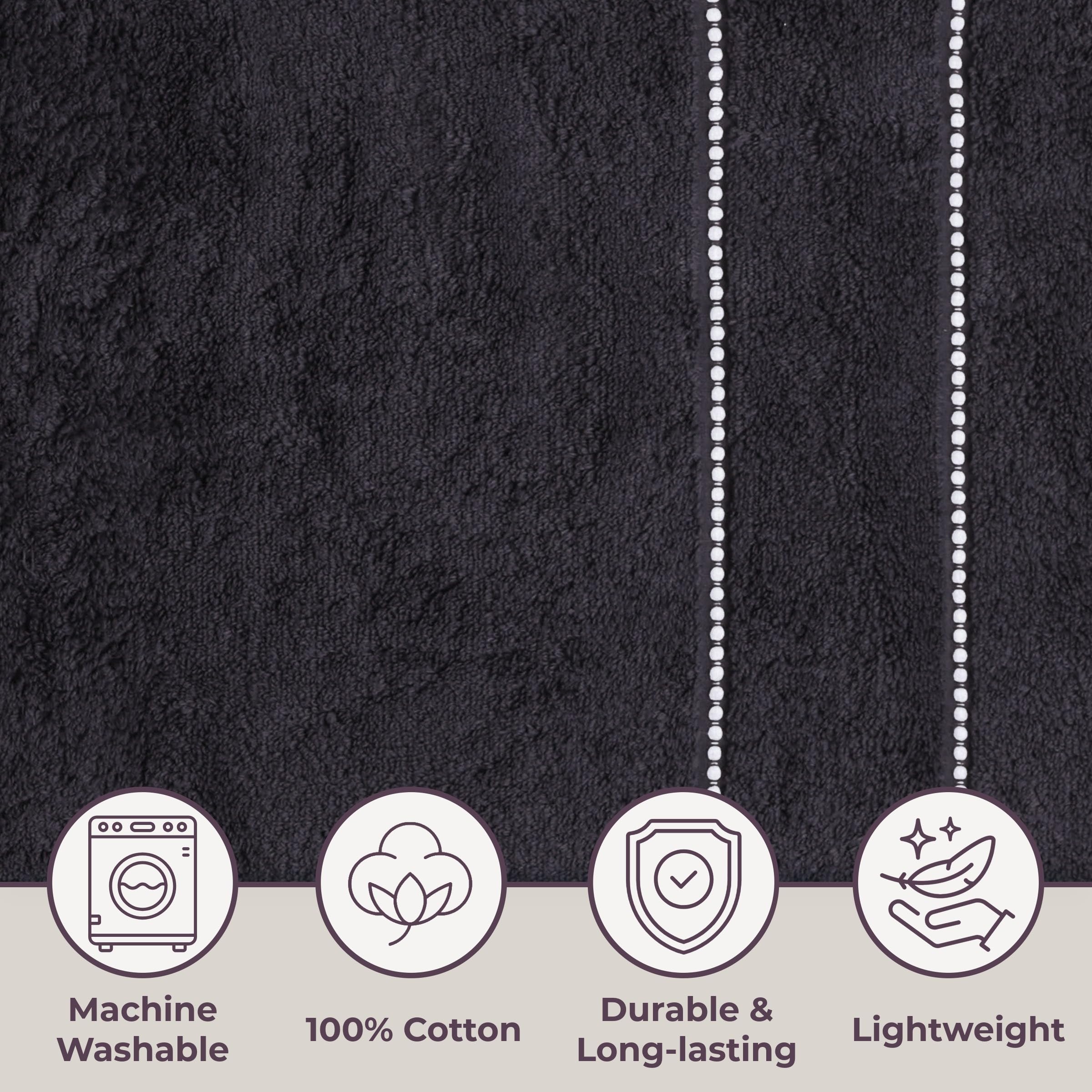 Lavish Home machine-washable towels for easy cleaning after workouts or dorm living.