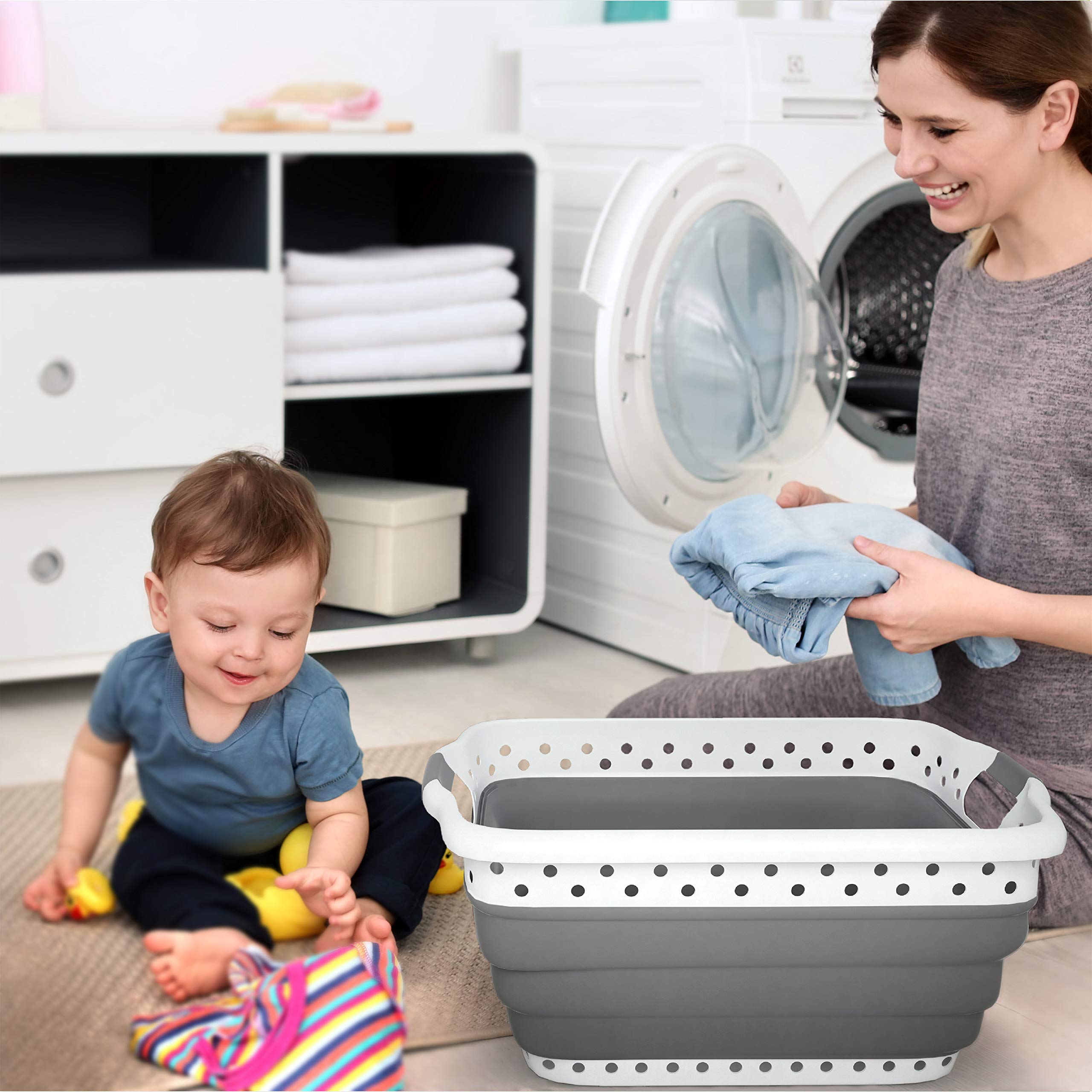 Lavish Home multipurpose laundry basket for camping gear or beach toys