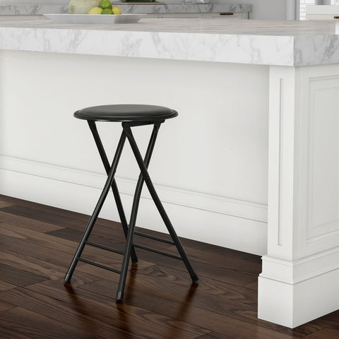 Lavish Home steel tubing base provides sturdy support.