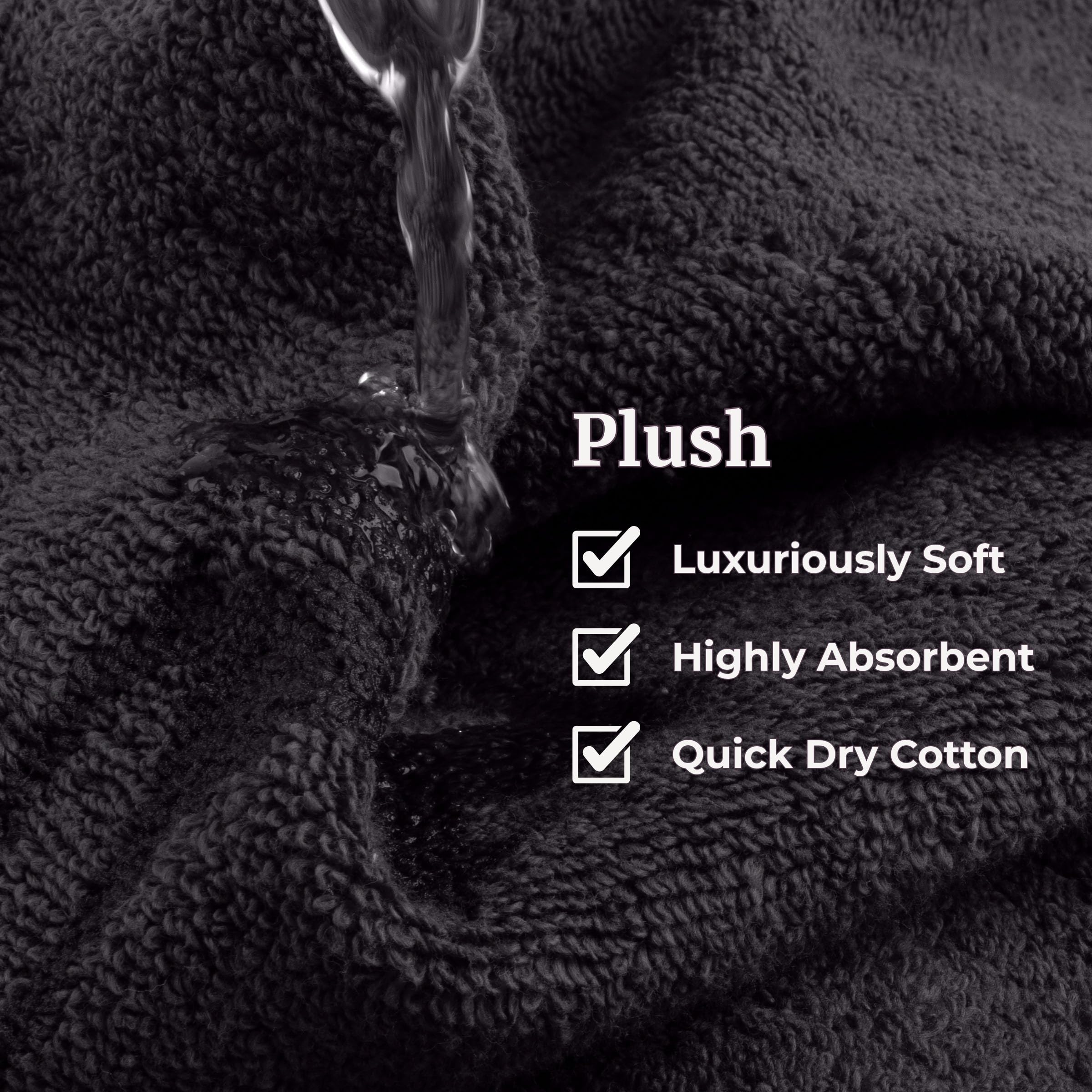 Lavish Home zero-twist towels improving drying power and long-lasting durability.