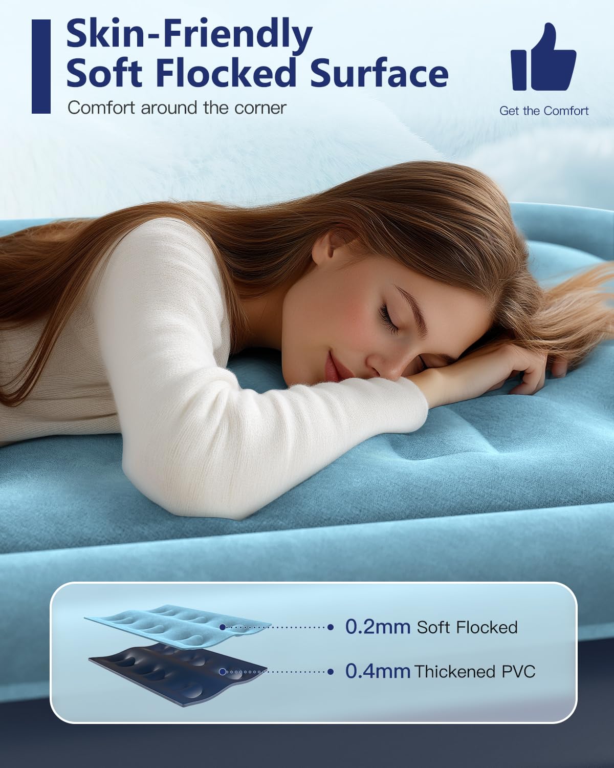 Lavisx twin air mattress inflates in minutes with built in pump