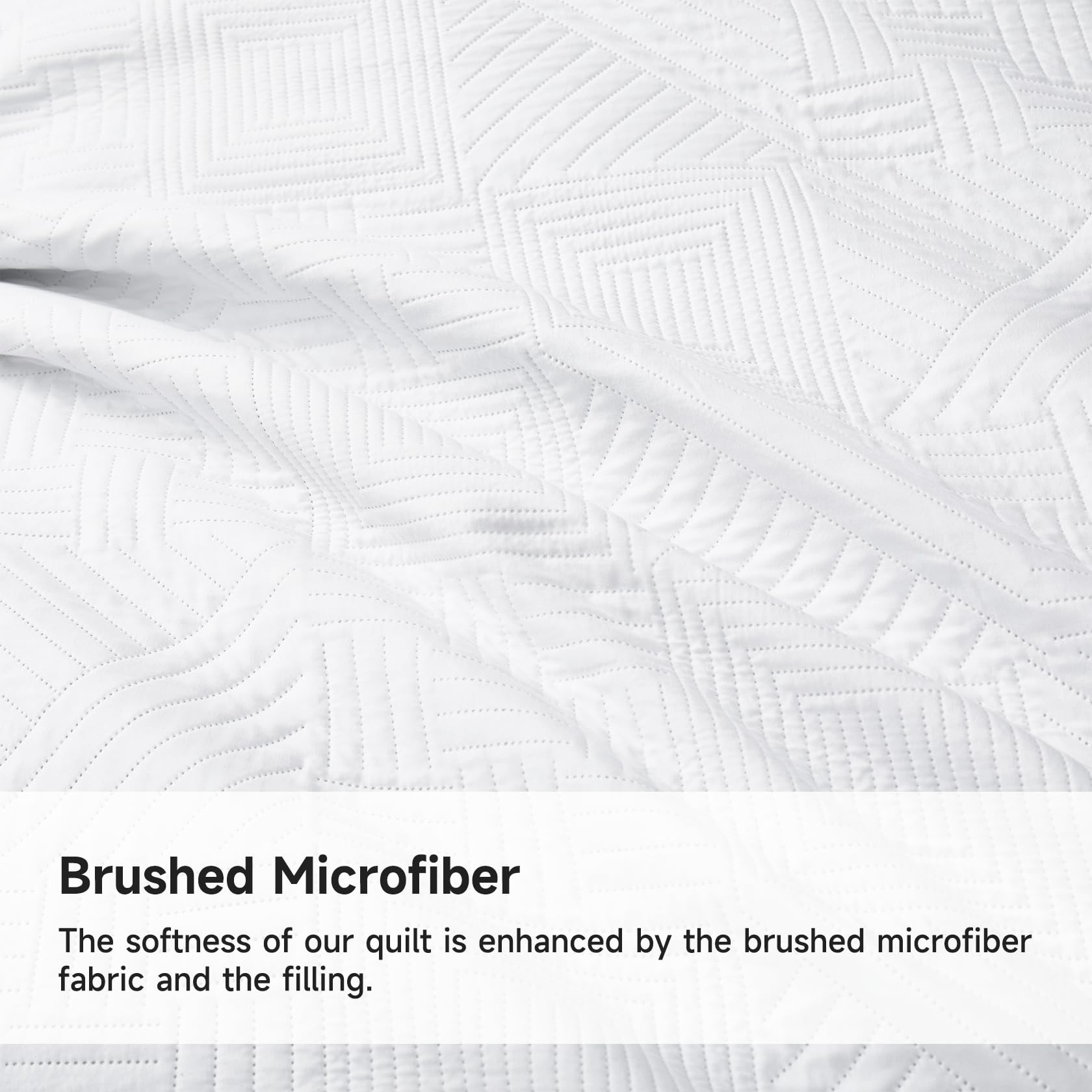 Lavsiry quilt full/queen under warm lighting creates a cozy, all-season look.