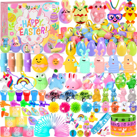 Lavwix Easter Egg Hunt Set with 110 prefilled eggs for backyard fun.