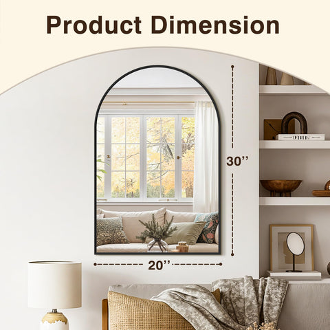 LAWADA black metal frame mirror adds durable, modern style to any room.