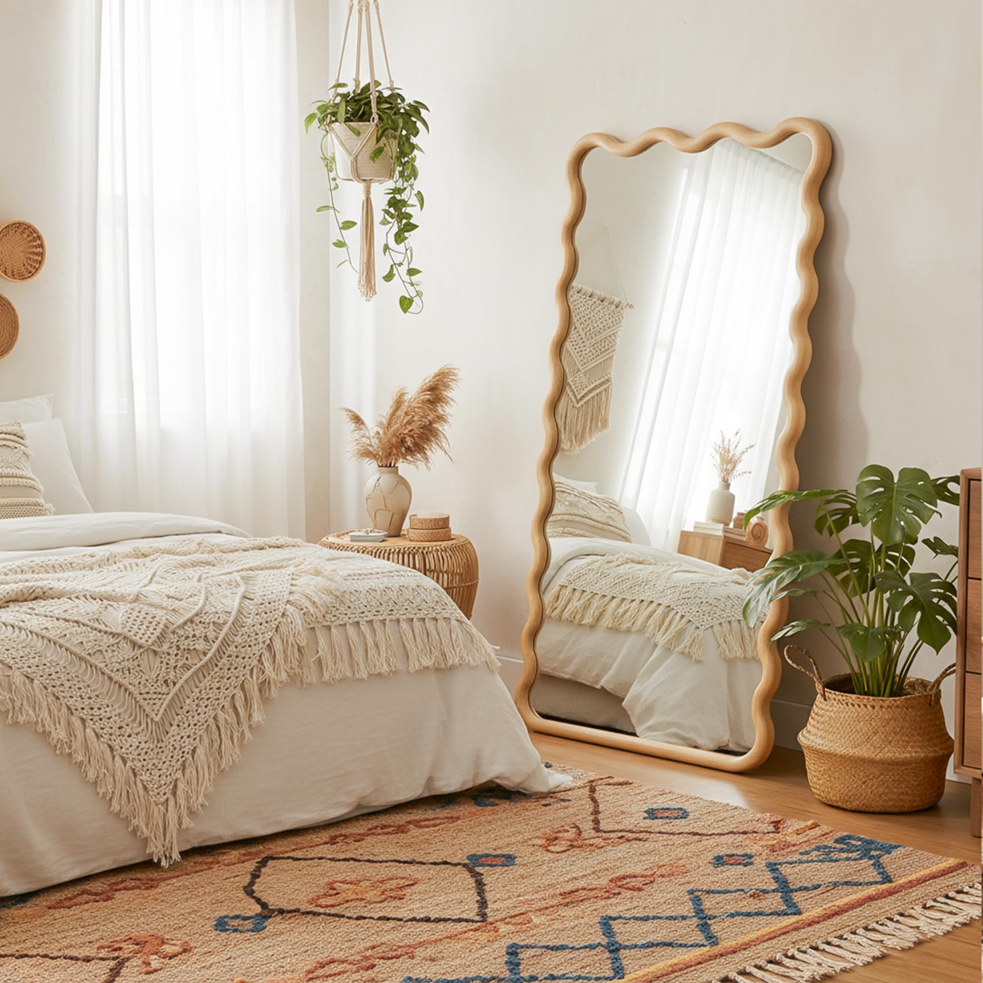 LAWADA boho wavy frame design enhances rustic charm