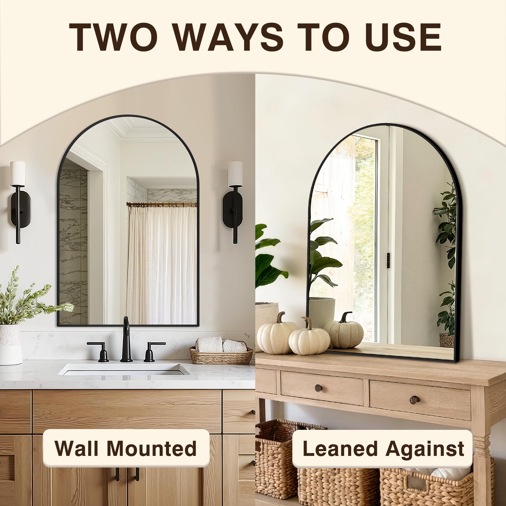 LAWADA hd glass mirror delivers distortion-free reflection for daily routines.